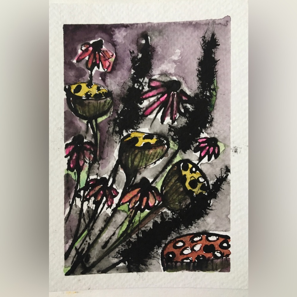 Ink and watercolor painting - Picture 1 of 1